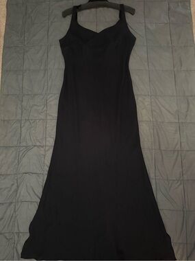 Vintage black maxi dress with silver details #goth #party #eveningwear